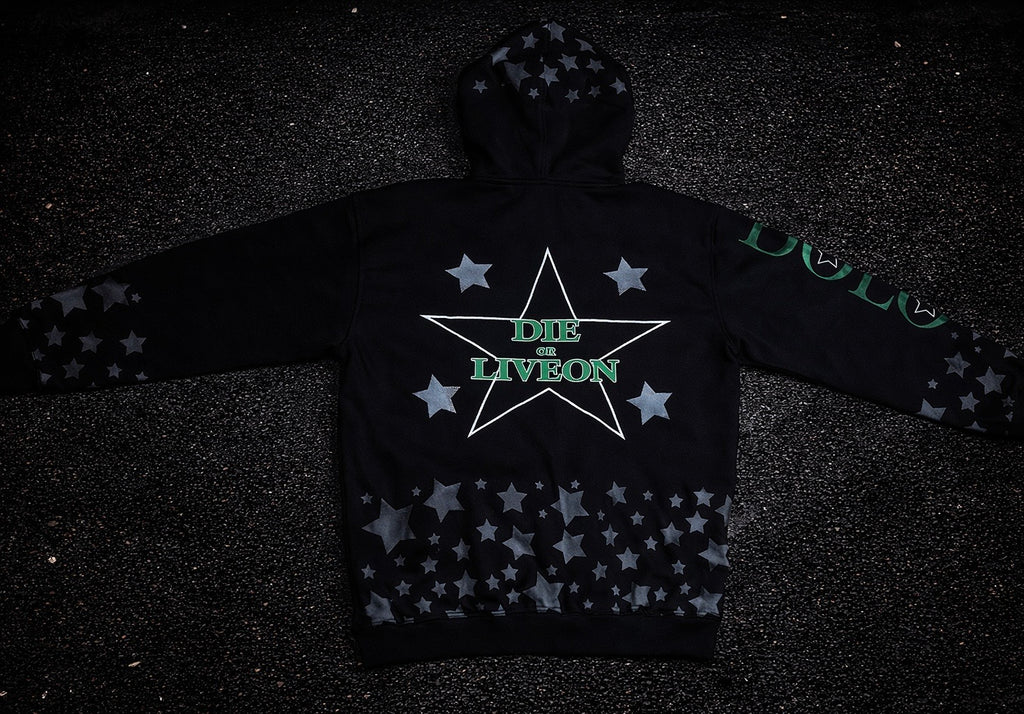 “👁️ DID IT” satin hood zip up jacket