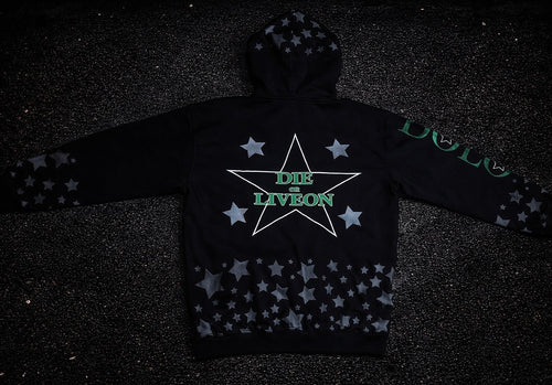 “👁️ DID IT” satin hood zip up jacket
